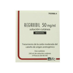 Regaxidil 50 mg ml solucion cutanea 4 frascos 60 ml